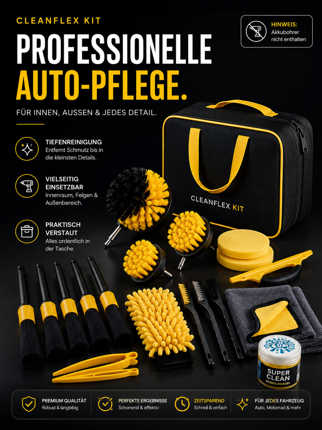 CleanFlex Kit komplettes Pflege-System